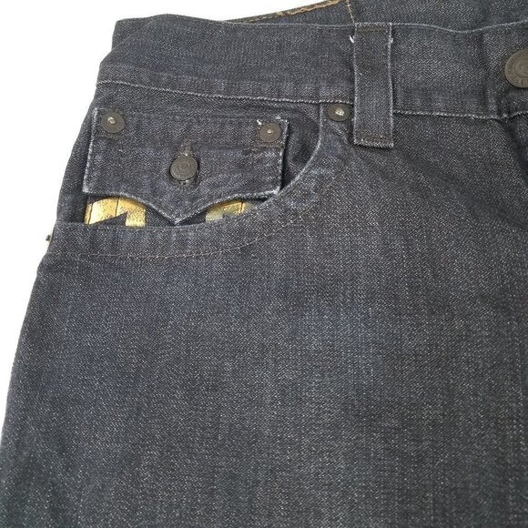 MEN'S True Religion Jeans Size 34 with Golden Smile - Picture 7 of 11
